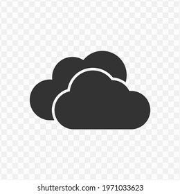 Transparent cloud icon png, vector illustration of an cloud icon in dark color and transparent background(png)