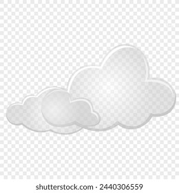 Transparent clouds. Flat design style. For the design of your website, logo, application. Vector illustration.