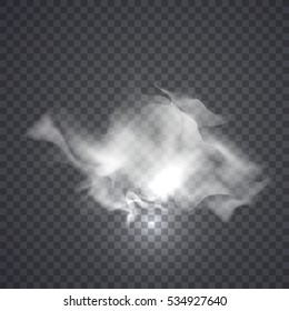 Nuvens transparentes. Ilustração isolada no plano de fundo. Conceito gráfico para seu design