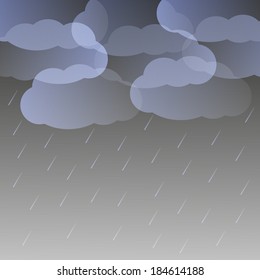 Transparent clouds and rain
