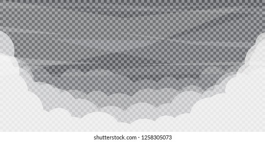 Transparent Clouds. Vector Background