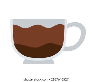 transparent coffee cup over white