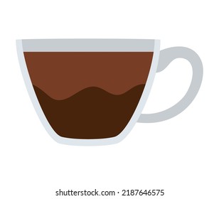transparent coffee mug over white