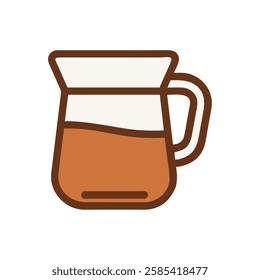 A transparent coffee pot illustration