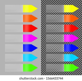 Transparent color post note stickers