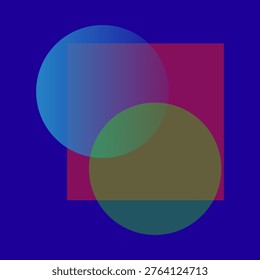 Transparent colored intersecting plane shapes, multi-functional background vector