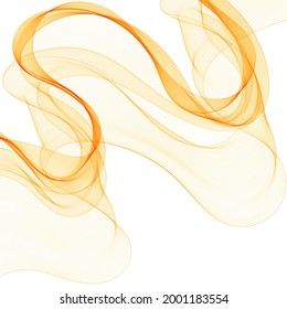 Transparent colored vector wave flow on a white background. Vector abstract background.
