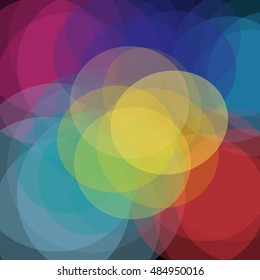 Transparent colorful abstract vector background with blurry elements