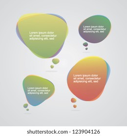 Transparent Colorful Speech Bubbles
