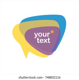 Transparent colourful dialogue speech bubble in vector
