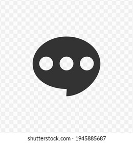 Transparent comment message icon png, vector illustration of an comment message icon in dark color and transparent background(png)