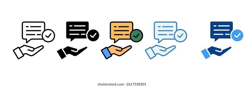 Transparent Communication Icon Set Multiple Style Collection