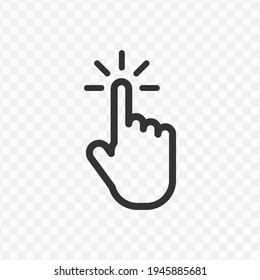 Transparent Computer Icon Finger Gesture Icon Png, Vector Illustration Of An Click Icon In Dark Color And Transparent Background(png)