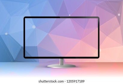 Transparent Computer Screen Vector Illustration 