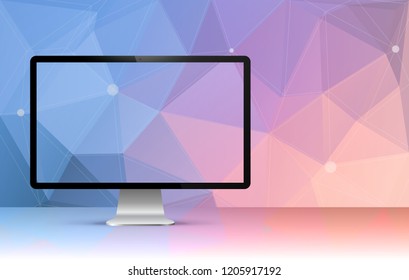 Transparent Computer Screen Vector Illustration 