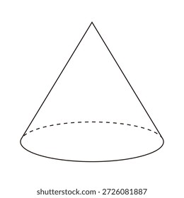 Ilustración vectorial de forma de cono transparente