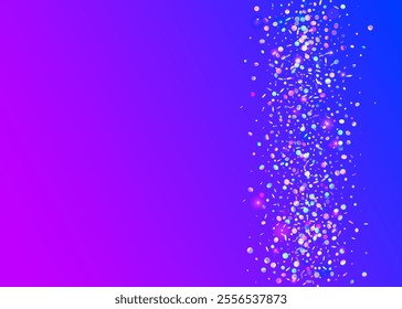 Transparent Confetti. Digital Dust. Blue Disco Burst. Modern Design. Laser Pattern. Glare Surprise Cristals. Holographic Background. Unicorn Serpentine. Pink Transparent Confetti