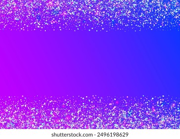 Transparent Confetti. Laser Texture. Glare Abstract Explosion. Holographic Glitter. Cristal Ribbon. Party Sparkle. Falling Banner. Pink Light Tinsel. Purple Transparent Confetti