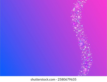 Transparent Confetti. Modern Poster. Unicorn Paper. Cristal Dust. Hologram Background. Blue Glare Serpentine. Light Surprise Cristals. Disco Concept. Pink Transparent Confetti