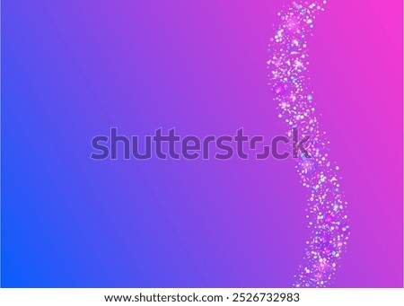 Transparent Confetti. Modern Poster. Unicorn Paper. Cristal Dust. Hologram Background. Blue Glare Serpentine. Light Surprise Cristals. Disco Concept. Pink Transparent Confetti