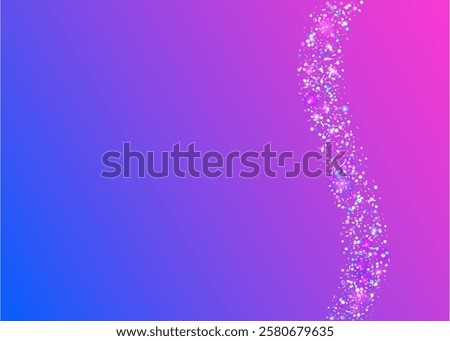 Transparent Confetti. Modern Poster. Unicorn Paper. Cristal Dust. Hologram Background. Blue Glare Serpentine. Light Surprise Cristals. Disco Concept. Pink Transparent Confetti