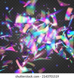 Transparent Confetti. Pink Laser Texture. Webpunk Foil. Disco Celebrate Wallpaper. Blur Flyer. Kaleidoscope Tinsel. Luxury Art. Birthday Glare. Violet Transparent Confetti