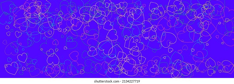 Transparent Confetti Red Multicolor White Simple Romantic Pic. Hearts Rainbow Purple Ornamental Fabrics. Blue Bright Colorful Green Love Art Illustration. Vector Pink Violet Neon Party Style.