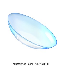 Transparent contact lens with reflections