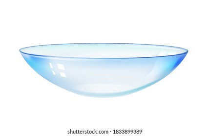 Transparent contact lens with reflections