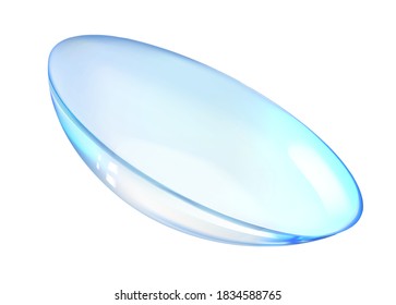 Transparent contact lens with reflections