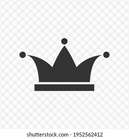 Transparent crown icon png, vector illustration of an crown icon in dark color and transparent background(png)