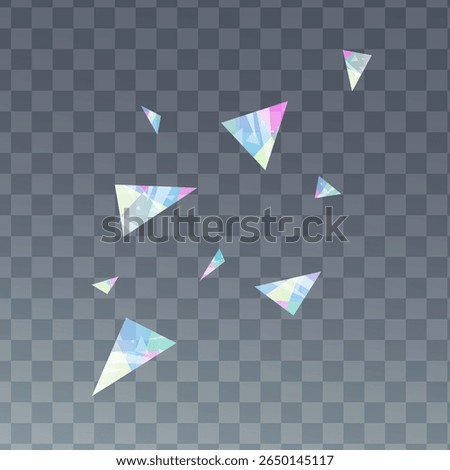 Transparent crystal fragment illustration material