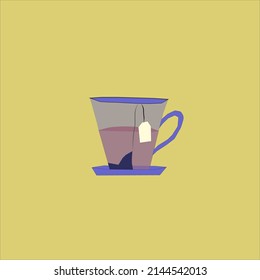 transparent cup of black tea