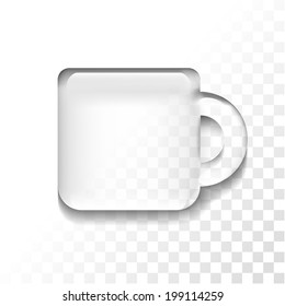 Transparent cup icon