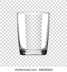 Transparent cup. Vector illustration.