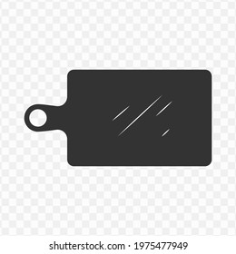 Transparent cutting board icon , vector illustration of an cutting board icon in dark color and transparent background