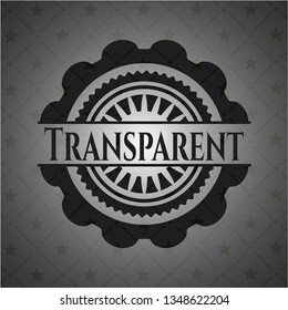 Transparent dark emblem. Retro