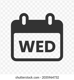 Transparent day icon png, vector illustration of Wednesday icon in dark color and transparent background(png)