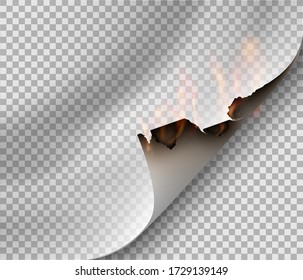 plantillas de grabación de diseño transparente rotas de papel con fuego