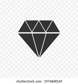 Transparent diamond icon png, vector illustration of an diamond icon in dark color and transparent background(png).