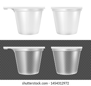 Transparent disposable paper or plastic coffee cup