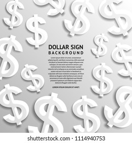 Transparent dollar signs on grey background. Vector.