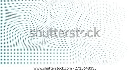 Transparent Dot Vector Gradient Blue Color Halftone Background Staggered Dots Pattern Abstract
