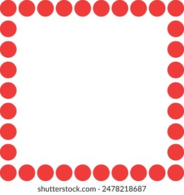 Elemento de diseño de forma rectangular de línea de puntos transparente.