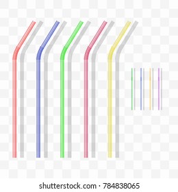 Transparent Drinking Straw. Vector illustration.