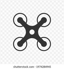 Transparent drone icon png, vector illustration of an drone icon in dark color and transparent background(png).