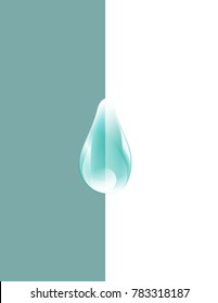 Transparent drop of water