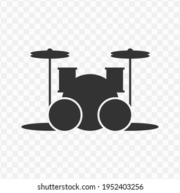 Transparent drum icon png, vector illustration of an drum icon in dark color and transparent background(png)