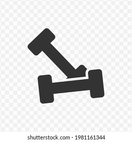 Transparent Dumbbell Icon Png, Vector Illustration Of Dumbbell In Dark Color And Transparent Background(png).