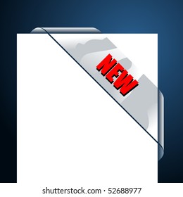 Transparent effect corner business ribbon. Vector illustration. Format eps10.